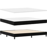 Krevet s opruga kutije s uzglavljem Crna 200 x 200 cm Baršun | shoptok.hr