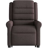  Naslanjač s funkcijo vstajanja temno rjavo blago | Shoptok.si