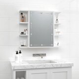 Ormarić s ogledalom i LED svjetlima bijeli 70 x 16,5 x 60 cm | Eponuda.ba