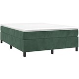  Box spring postelja z vzmetnico temno zelen 140x190 cm žamet | Shoptok.si