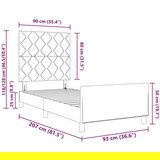 vidaXL Krevet s okvirom Plavi 90x200 cm Tkanina | shoptok.hr