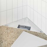 2 u 1 Trokutasti Tuš Odljev Srebrno 32 x 32 x 7,5 cm | shoptok.hr