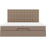 vidaXL okvir kreveta s madracima cappuccina 200x200 cm umjetna koža | shoptok.hr