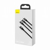 Baseus cable 3in1 Rapid PD USB-C - micro USB + Lightning+USB-C 1,5m black 20W | Eponuda.ba