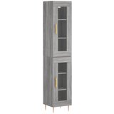 Maison Chic Visoka omara - Komoda - Predalnik siva sonoma 34,5x34x180 cm inženirski les, (21721931) Cene