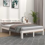  Okvir za krevet od masivnog drva bijeli 180 x 200 cm veliki | shoptok.hr
