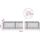  Gabion s žicom debljine 3,5 mm i mrežom 5x10 cm 800x100x50 cm Slike