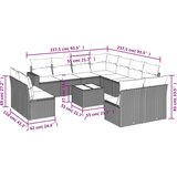  12-dijelni set vrtnih sofa od poliratana s jastucima sivi | shoptok.hr