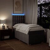  Krevet s oprugama i madracem smeđesivi 100 x 200 cm od tkanine | shoptok.hr