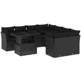  The Living Store Vrtna sedežna garnitura 9-delna z blazinami črn poli ratan - Vrtna Sedežna Garniture, (21451756) | Shoptok.si