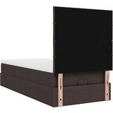 vidaXL Otomanski posteljni okvir z vzmetnico rjav 90x200 cm blago | Shoptok.si