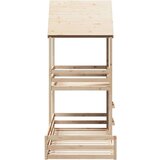  Krevet na kat s krovom 90 x 200 cm od masivne borovine | shoptok.hr
