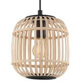 Eglo Bordesley viseća lampa E27, Ø21 cm, crna/prirodni bambus, 43231 | shoptok.hr
