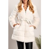 Fenzy Elegantna Bunda Od Umjetnog Krzna Millene, Bijela | shoptok.hr