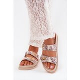 Boto Patterned Women's Platform Slippers Beige Sorina | shoptok.hr