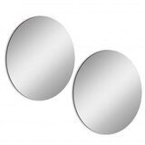 Hanah home ogledalo round double diameter: 40 cm silver