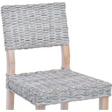  Stolac za blagovanje 2 pcs Kubu Ratan Bijelo pranje | shoptok.hr