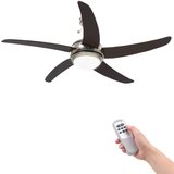 vidaXL Dekorativni stropni ventilator s svetilko 128 cm rjav, (20759575) Cene