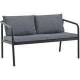  Vrtni dvosjed s jastucima sivi aluminijski | shoptok.hr