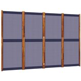 vidaXL Sobna pregrada s 4 panela tamnoplava 280x180 cm | shoptok.hr