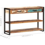  Komoda od masivnog obnovljenog drva 120 x 30 x 75 cm | shoptok.hr