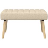  Klupa s utorima Krem 80 x 40 x 46 cm Tkanina | shoptok.hr