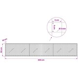  Gabion s 5 mm žicom i mrežom 5x5 cm 300x10x50 cm | shoptok.hr