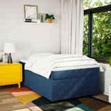 vidaXL Box spring postelja z vzmetnico modra 120x190 cm blago, (21306012) | Shoptok.si