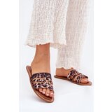 Boto Flat Women's Slippers With Gold Detail Leopard Noroti | shoptok.hr