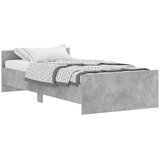  The Living Store Posteljni okvir betonsko siv 100x200 cm inženirski les - Posteljni Okvir, (21452233) | Shoptok.si