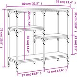  Konzolni stol boja hrasta sonome 80x29x75 cm konstruirano drvo | shoptok.hr