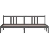  Okvir za krevet od masivnog drva sivi 200 x 200 cm | shoptok.hr