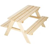 springos Vrtna miza 2 v 1 Otroška miza za piknik 90 x 79 x 50 cm Vrtna miza za piknik klop iz masivnega lesa, (21629288) | Shoptok.si
