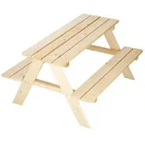 Vrtna miza 2 v 1 Otroška miza za piknik 90 x 79 x 50 cm Vrtna miza za piknik klop iz masivnega lesa, (21629288)