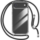 AVIZAR Ovitek za iPhone Air iz silikona Soft Touch z nastavljivo vrvico za okoli vratu, Prozorno, (5000190666) | Shoptok.si