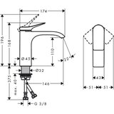 Hansgrohe 75022670 Vivenis 110 armatura za umivalnik | Shoptok.si