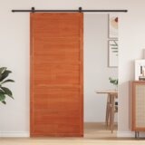 vidaXL Stala vrata Smeđa 80x208 cm Čvrsto drvo bor | shoptok.hr