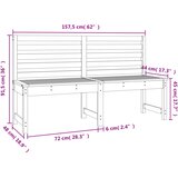  Vrtna klupa crna 157,5 cm od masivne borovine | Eponuda.com