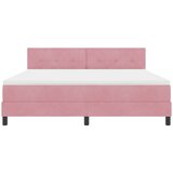  LED Box Spring Krevet Ružičasta 180 x 200 cm Baršun | shoptok.hr