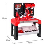  Dječji set alata s postoljem i 46 elemenata - -crno/crveni | shoptok.hr