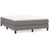  Box spring posteljni z vzmetnico temno siv 140x190 cm blago, (20738435) | Shoptok.si