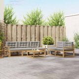  Set vanjskih sofa 6 kom. Bijela i svjetlosiva | shoptok.hr