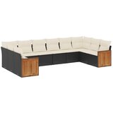  The Living Store Vrtna sedežna garnitura 10-delna z blazinami črn poli ratan - Vrtna Sedežna Garniture, (21451323) | Shoptok.si