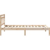 vidaXL krevetna konstrukcija smeđa 160 cm x 200 cm masivna borovina | shoptok.hr