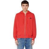 Diesel Sweatshirt - S-GINN-HOOD-ZIP-DIV SWEAT-SHIR red Cene