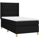  S oprugama i madracem crni 100 x 200 cm od tkanine | shoptok.hr
