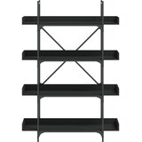  Regal za knjige 4 razine crni 100x33x145,5 cm konstruirano drvo | Eponuda.ba