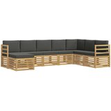  Set vanjskih sofa 8 pcs Bijela i antracit 304 x 185,5 x 73 cm | shoptok.hr
