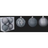 Molarem Home Set od 4 kuglice za božićno drvce – 8 cm, siva | shoptok.hr