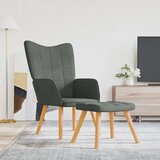  Stolica za opuštanje s osloncem za noge tamnosiva od tkanine | shoptok.hr